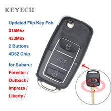 Пульт дистанционного управления Keyecu с 2 кнопками, 315 / 433 МГц, с чипом 4D62 для Subaru Impreza Forester Liberty 2024 - купить недорого