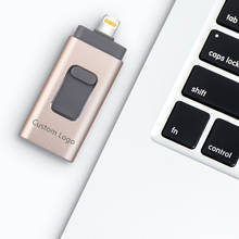 Custom Logo Pendrive 128GB 3 in1 iPhone USB Flash Drive OTG 32GB 3.0 Cle Usb Flash Drive 64GB For for iPhone /Android/Tablet PC 2024 - buy cheap