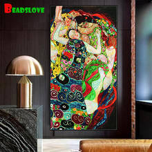 Pintura de diamante 5D para decoración del hogar, lienzo abstracto famoso, carteles modernos, bordado, imágenes artísticas de pared, Cuadrado completo y redondo 2024 - compra barato