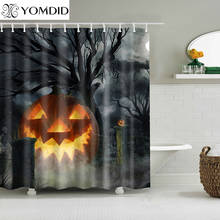 YOMDID Halloween Bath Curtain Pumpkin Pattern Shower Curtain Cartoon Pumpkin Bath Screen Printed Curtain For New Year Home Decor 2024 - buy cheap