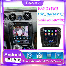 Автомобильный мультимедийный плеер, экран 12,1 дюйма 128 ГГц, Android 10, Tesla, с радио, для Jaguar XJ XJL 2004-2015, встроенный carplay head unit 2024 - купить недорого