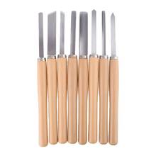 8pcs Wood Carving Knife Lathe Chisel Set Turning Tools Woodworking Gouge Skew Q0KA 2024 - buy cheap