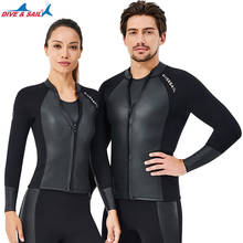 Mens Wetsuit 2mm Neoprene Long Sleeve Jacket Front Zip Wet Diving Suit Shirt Tops/Bottoms Vest Pants Wind-Proof Smoothskin 2024 - buy cheap