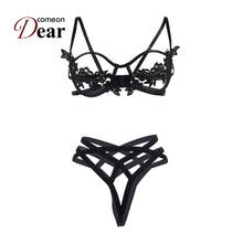 Comeondear Elegant Embroidery Fashion Bra Set Women Sexy Bikini Lingerie Set Bra and Panties With Underwire Porno RA80854 2024 - buy cheap