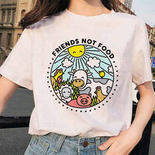 Animals Are Friends Not Food Vegan Shirt Harajuku Style Cute Animal Cow Sheep Kawaii Tshirt Vegetarian Gift 100% Cotton Tees 2024 - buy cheap