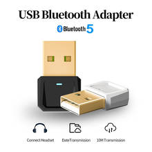 Мини USB Bluetooth 5,0 адаптер передатчик приемник аудио Bluetooth ключ беспроводной USB адаптер для компьютера ПК ноутбук мышь 2024 - купить недорого