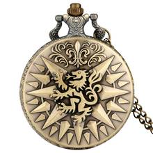 Fob Pocket Watches Lion Antique Bronze Dragon Design Quartz Pocket Watch With Necklace Chain Pandent Clock  reloj 2024 - buy cheap