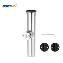 Rail Mount stainless steel 316 fishing rod holder rack pole bracket support with clamp on 19 to 32mm marine boat hardware 2024 - buy cheap