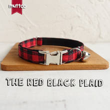 10pcs/lot MUTTCO Retailing grid handmade cat collar THE RED BLACK PLAID durable pet necklace collar 2 sizes UCC074 2024 - buy cheap