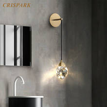 Luxury Brass Wall Lamp LED Modern Cut Crystal Mounted Light Indoor Diamond Cristal Indoor Light Fixture Pendant Hanging Lamp 2024 - buy cheap