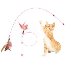 Juguete interactivo para gatos, varita de pluma con campana pequeña, juguete de plástico, suministros para gatitos, 1/3 piezas 2024 - compra barato