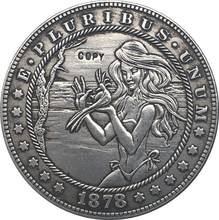 Hobo никель США морганский доллар 1878-CC копия монет Тип 129 2024 - купить недорого