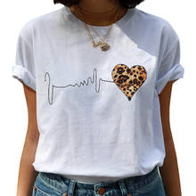 Женская футболка с принтом Love, летняя повседневная футболка в Корейском стиле Харадзюку, 2020 2024 - купить недорого