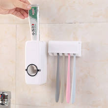 Dispensador automático de pasta de dentes, criativo home, 5 escovas de dentes, suporte de parede, conjunto de acessórios de banheiro 2024 - compre barato