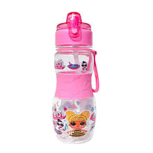 Garrafa de água personalizada com personagens de desenho animado, copo com canudo presente para crianças 420/560ml 2024 - compre barato