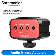 Saramonic SR-AX100 Universal Microphone Audio Adapter Mixer with Stereo & Dual Mono 3.5mm Inputs for DSLR Cameras & Camcorders 2024 - buy cheap