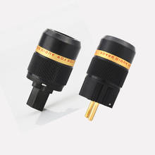 Viborg  X Hifi audio Pure copper 24K Gold plated  EU power cable Extension connector plugs adapter 1 pair 2024 - buy cheap