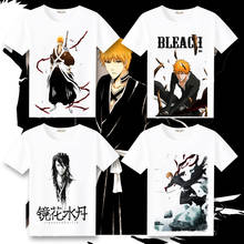 Camiseta de Cosplay de lejía, camiseta informal de Anime, disfraz de Halloween, Kurosaki, ichigo, Grimmjow, Jeagerjaques, de verano 2024 - compra barato