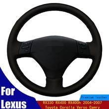 DIY Car Steering Wheel Cover Black Artificial Leather For Lexus RX330 RX400 RX400h 2004-2007 Toyota Corolla Verso Camry 2024 - buy cheap