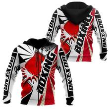 Boxing sport red 3D All Print Plus Hoodie Man Women Harajuku Outwear Zipper Pullover Sweatshirt Casual Unisex Jacket 2024 - buy cheap
