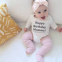 Happy Birthday Mummy Baby Rompers Newborn Infant Baby Boy Girls Romper Long Sleeve Jumpsuit Birthday Present Onesie 2024 - buy cheap