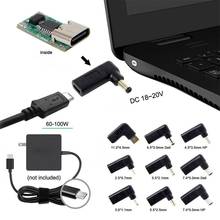 Adaptador de emulador pd usb 3.1 tipo c para dc 18-20v, gatilho de 90 graus de ângulo fácil de usar 2024 - compre barato