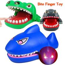 Tubarão de brinquedo elétrico para crianças, brinquedo criativo de desafio para família, brinquedo para empurrar dentes, dinossauro de plástico 2024 - compre barato