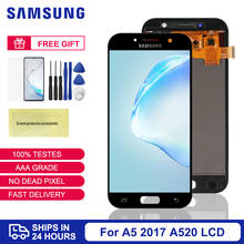 Para samsung galaxy a520 lcd screen display toque digitador assembléia de vidro substituição lcd para samsung a520f a5 2017 SM-A520F 2024 - compre barato