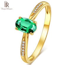 Bague Ringen, Новое поступление, простые 925 пробы серебряные женские ювелирные кольца с золотым изумрудом, вечерние кольца для девушек 2024 - купить недорого