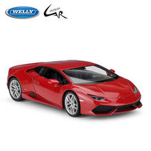 WELLY-modelo de coche de juguete para niños, juguete de aleación de Metal de simulación, modelo de colección, Lamborghini, huracán, Lp610-4, 1:24 2024 - compra barato