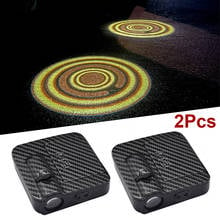 2Pcs Universal Led Car Door Welcome Light Logo Laser Projector Ghost Shadow Lights HD Wireless Auto Decorative Lamp Carbon Fiber 2024 - buy cheap