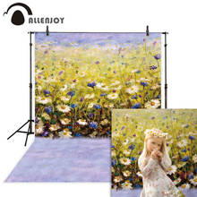 Allenjoy watercolour background flowers girl spring Valentine's Day portrait character romantic photo studio backdrop photocall 2024 - buy cheap