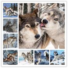 Wolf Diamond Painting for Adults DIY Animal Diamond Cross Stitch Diamond Embroidery Rhinestones Accessories for Home Decorations 2024 - buy cheap