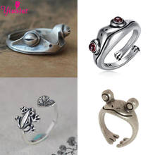 Bohemian Vintage Frog Ring Feminine Art Design Personality Adjustable Size Unisex Statement Ring Silver Color Gift Steampunk 2024 - buy cheap