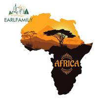 EARLFAMILY 13cm x 11.4cm for Africa Silhouette VAN Car Stickers Waterproof Bumper Decal Laptop Windshield Anime Car Assessoires 2024 - buy cheap