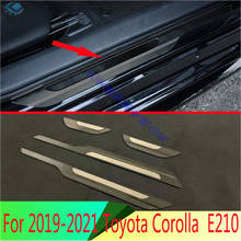 Para 2019-2021 toyota corolla e210 esporte hatchback auris preto desenho de fio de aço inoxidável fora da porta protetores do peitoril 2024 - compre barato