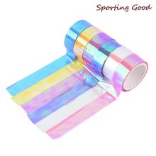 Cinta de purpurina prismática holográfica para decoración de gimnasia rítmica, 500cm, palo de aros 2024 - compra barato