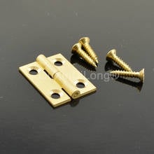 10PCS 1Inch Small Brass Hinges Decorative Cabinet Door Hinge Wooden Gift Jewelry Box Hinges Accessories Furniture Hardware KF427 2024 - buy cheap