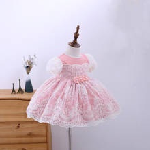 2-8Years Baby Girls Dresses Lace Birthday Party Dress Children Kid Costumes Girls Pageant Gown with Pants 2024 - buy cheap