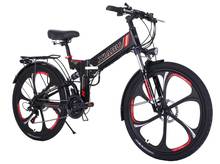 Мощный горный велосипед, 6 спиц, магнит, 48 В, 10 А/ч, 350 Вт, складной электрический самокат с двойным дисковым тормозом 2024 - купить недорого
