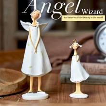 Lovely Resin European village angel mother anddaughter fairy elves decoration shop display props gift ornaments Household Crafts 2024 - buy cheap