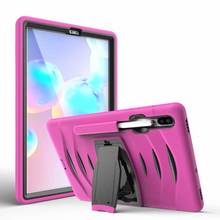 3 Layers Heavy Duty Silicone Shockproof Case for Samsung Galaxy Tab S6 10.5" SM-T860 SM-T865 2019 Tablet Cover Stand Coque+pen 2024 - buy cheap