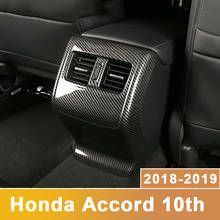 Carbon fiber Car Rear Air Conditioning Vent Outlet Protective Trim Cover Sticker For Honda Accord 2018 2019 Styling Accessories 2024 - buy cheap