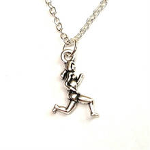 12pcs/lot Runner necklace Runner Charm  pendant Runner Jewelry  Girl Running Mom,Marathon 2024 - buy cheap