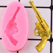Revolver Handgun Pistol Silicone Molds 3D Gun Baby Birthday Cupcake Topper Fondant Cake Decorating Tools Candy Chocolate Moulds 2024 - buy cheap