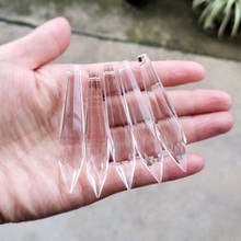 5/10pcs 53mm Icicle Drops Crystal Chandelier Prism Parts Hanging Suncatcher Glass Pendant Lighting Beads Chain Garland Accessory 2024 - buy cheap