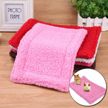 Plush Hamster Small Bed Double-sided Small Pet Warm Mat Guinea Pig Nest Mats Easy to Carry Rectangular Rabbit Bed Cushion Mat 2024 - buy cheap