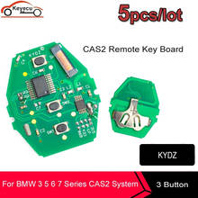 KEYECU-mando a distancia KYDZ CAS2 5 unids/lote, 3 botones, 315MHz/433MHz/868MHz/315LP, Chip ID7944 para BMW 3 5 6 7 X3 X5 con batería 2024 - compra barato