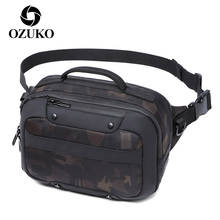 OZUKO 2020 Новый поясная сумка для мужской Водонепроницаемый поясные сумки модные мужские бум переносные дорожные сумки на открытом воздухе дорожные нагрудные сумки унисекс хип-хопа 2024 - купить недорого