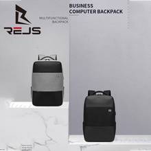 REJS-mochila de negocios para hombre, bolsa para ordenador portátil de 15,6 pulgadas, mochilas de viaje de retales a la moda, de carga USB 2021, impermeable, Oxford, Mochlia 2024 - compra barato